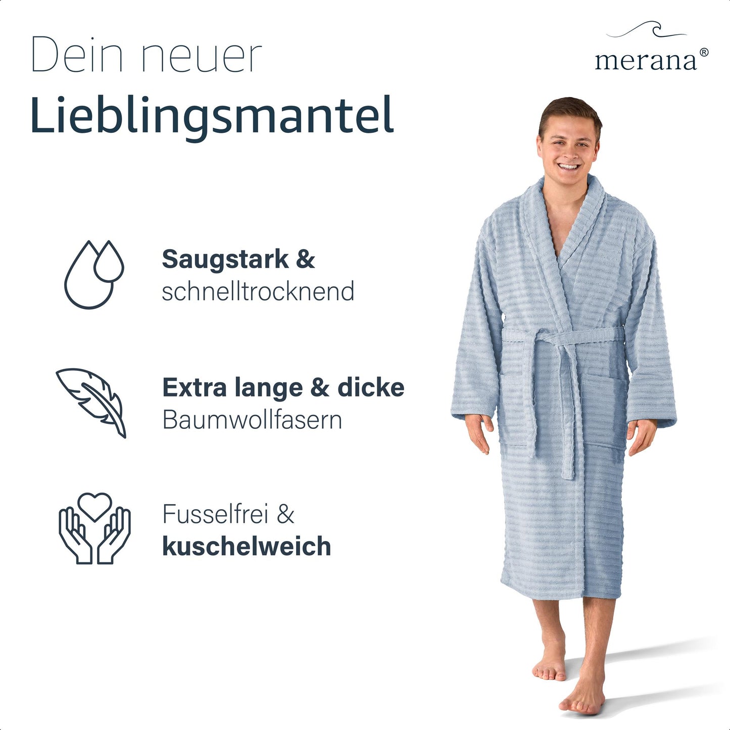 Merana OSLO Bademantel Unisex Arctic Blue