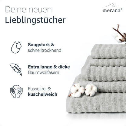 Merana OSLO Duschtuch 2er Set Seal Grey