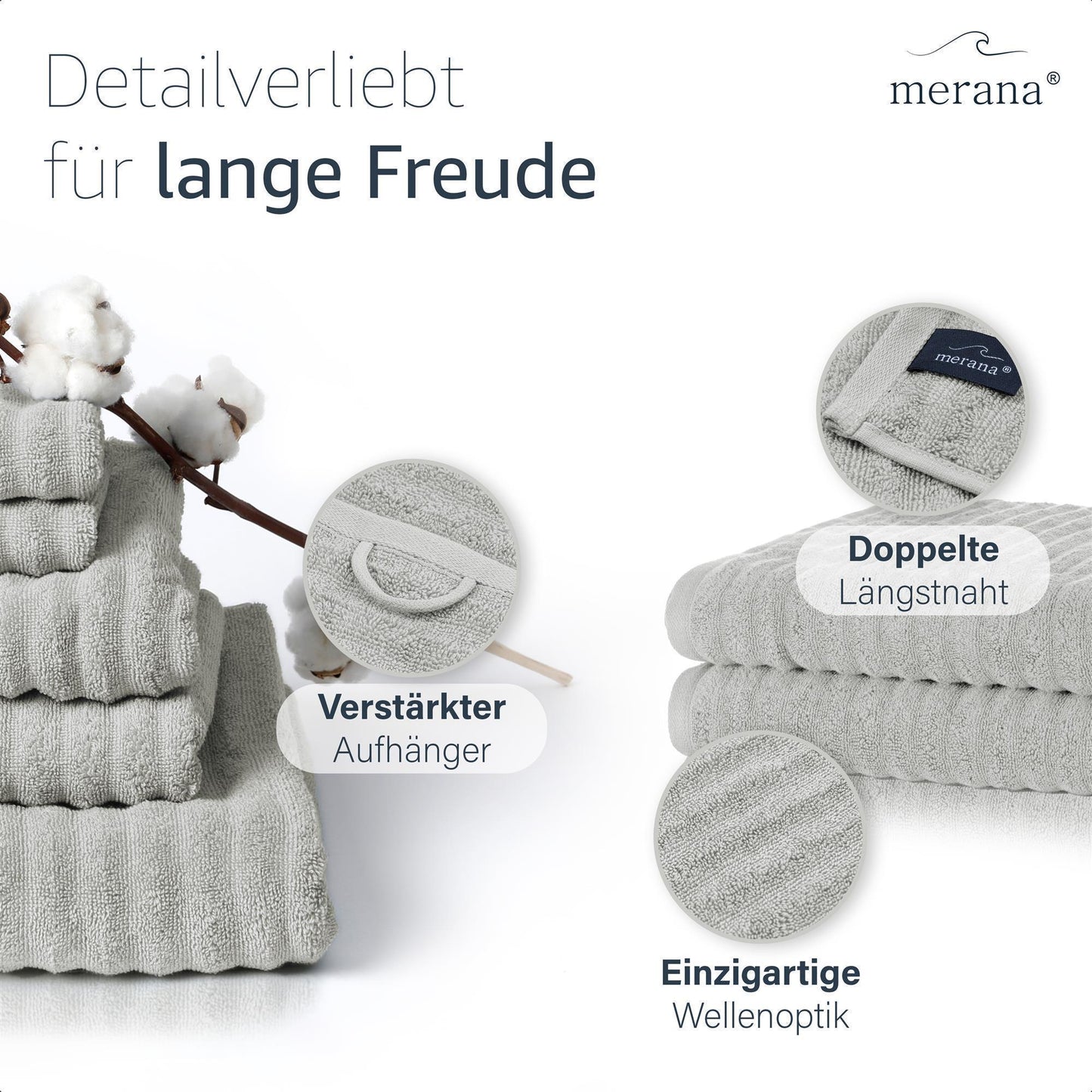 Merana OSLO Duschtuch 2er Set Seal Grey