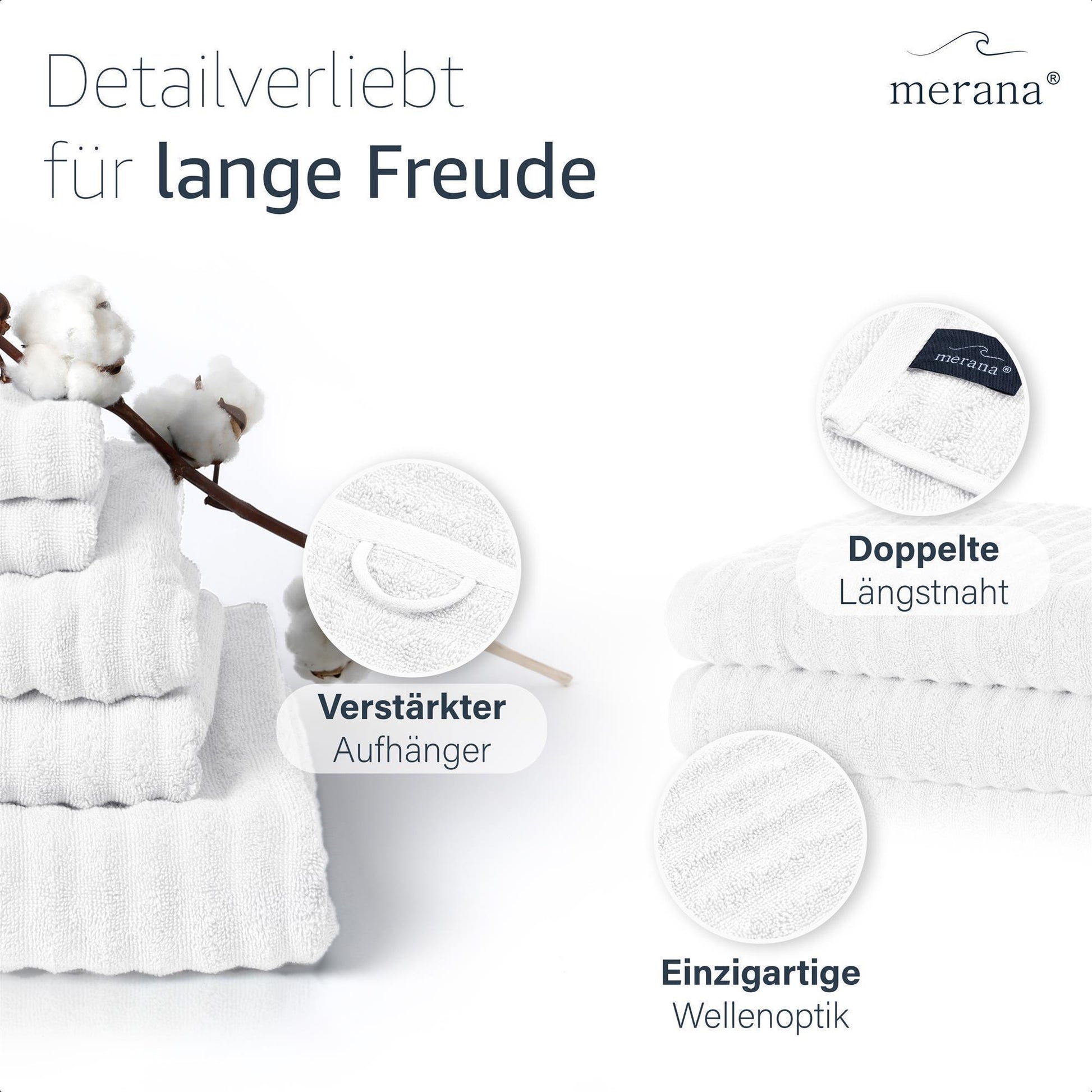 Merana OSLO Duschtuch 2er Set Snow White