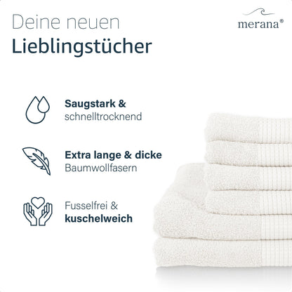 Merana ROME Gastetuch 4er Set Coconut