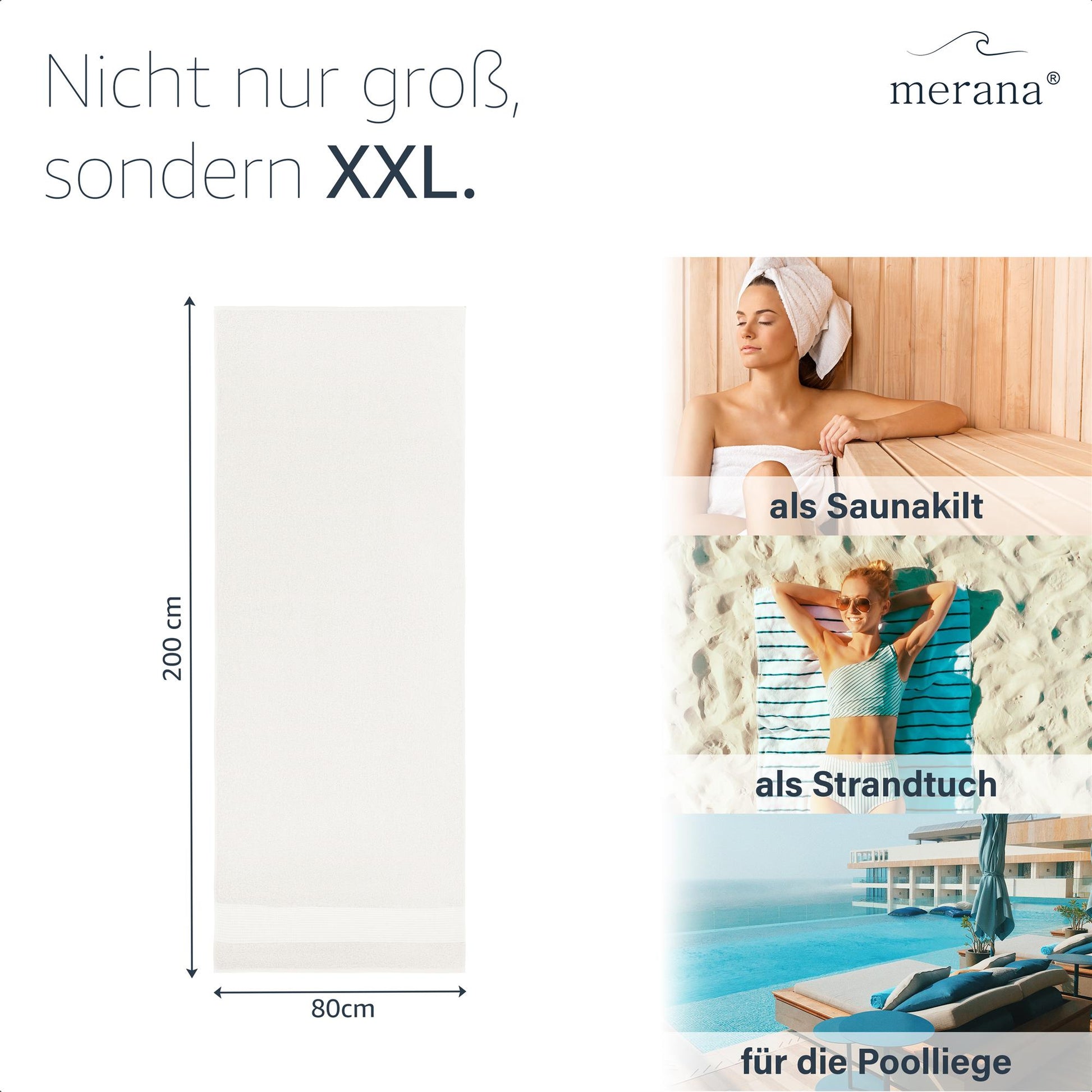 Merana ROME Saunatuch Coconut