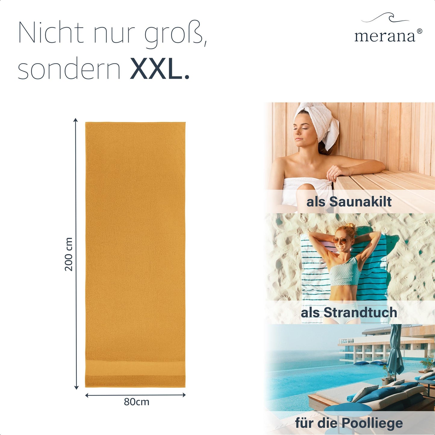 Merana ROME Saunatuch Mango Gold