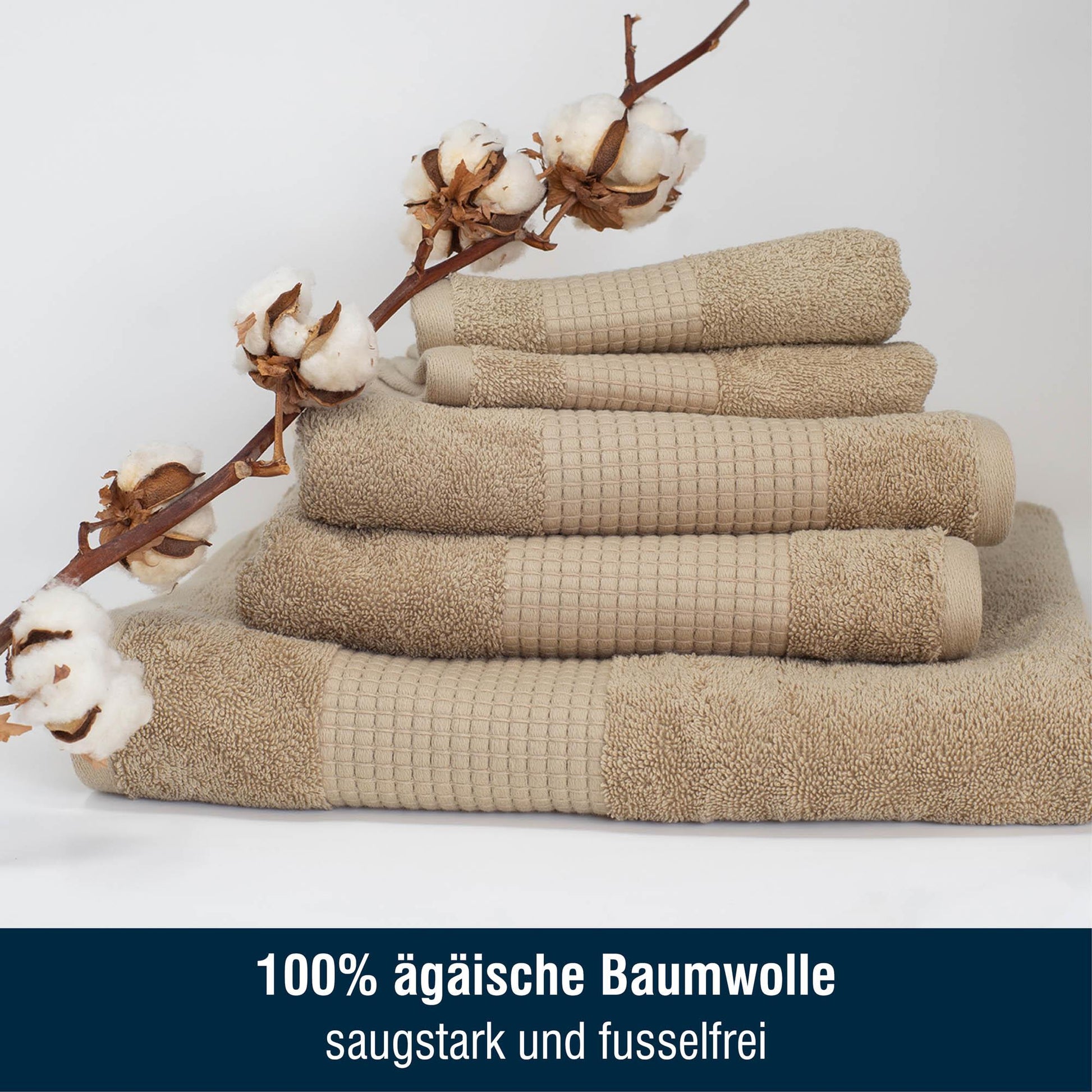 Merana ROME Waschlappen 4er Set Desert Sand