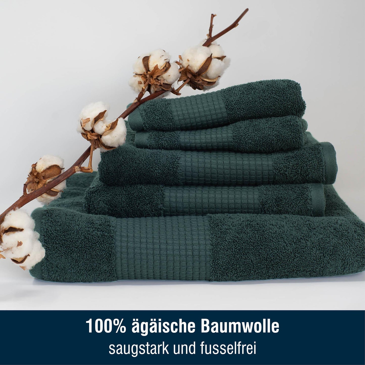 Merana ROME Waschlappen 4er Set Jungle Green