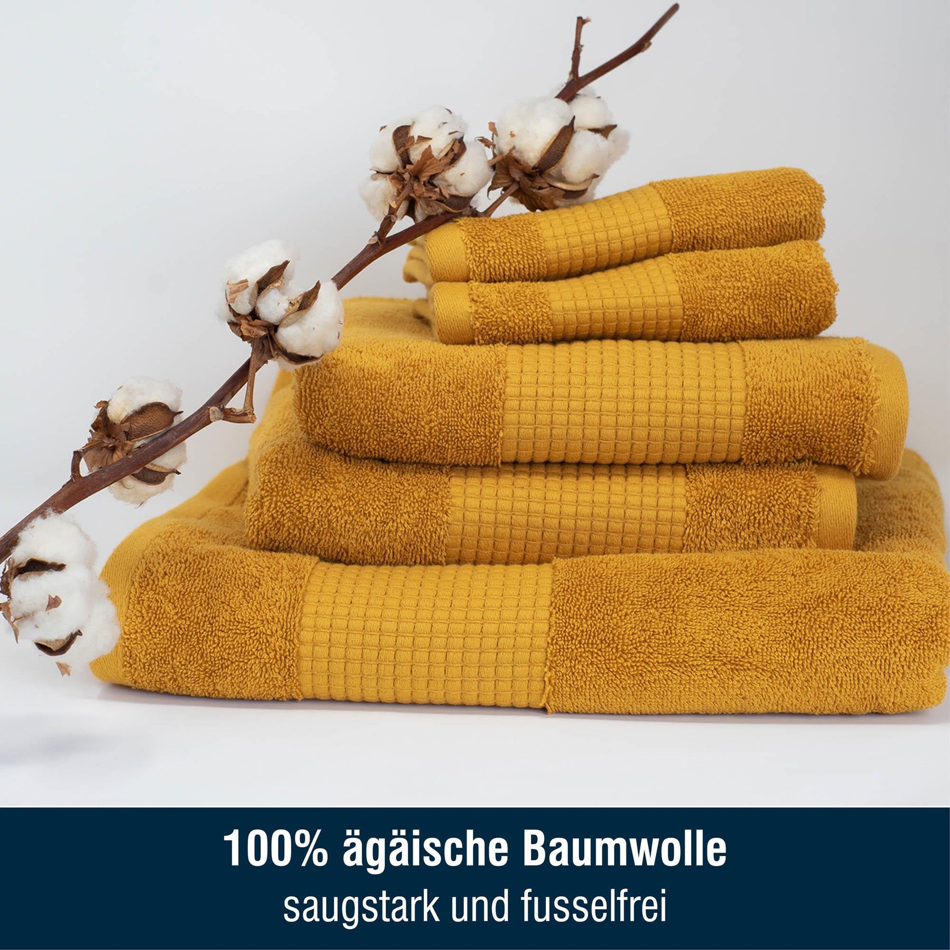 Merana ROME Waschlappen 4er Set Mango Gold